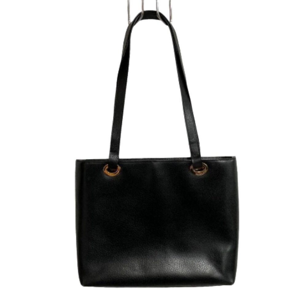 SALE Vintage Gucci Leather Aphrodite Black Tote Bag Medium Gold w/FREE Accessory - Picture 3 of 16